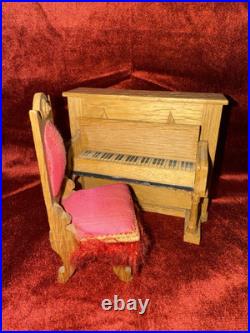 Dollhouse Accessories Home Shop Kitchen Antique Wood Furniture Piano Chair Dollhouse Accessories Home Shop Kitchen Antique Wood Furniture Piano Chair