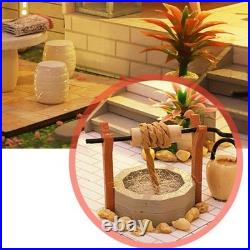 Dollhouse Furniture Full Set Mini Wooden Villa Playset with Dustproof Cover Dollhouse Furniture Full Set Mini Wooden Villa Playset with Dustproof Cover