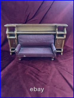 Dollhouse House Accessories Furniture Wood Antique Sofa Possibly Snow Alley Sons 1904 Dollhouse House Accessories Furniture Wood Antique Sofa Possibly Snow Alley Sons 1904