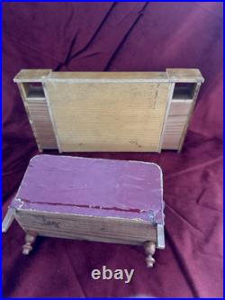 Dollhouse House Accessories Furniture Wood Antique Sofa Possibly Snow Alley Sons 1904 Dollhouse House Accessories Furniture Wood Antique Sofa Possibly Snow Alley Sons 1904