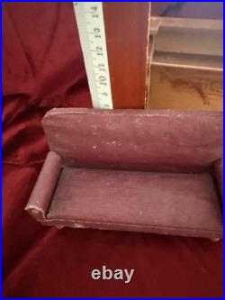 Dollhouse House Accessories Furniture Wood Antique Sofa Possibly Snow Alley Sons 1904 Dollhouse House Accessories Furniture Wood Antique Sofa Possibly Snow Alley Sons 1904