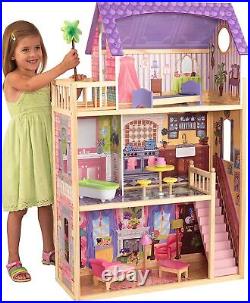 Dollhouse Kayla made of wood with furniture and accessories, play set with dr