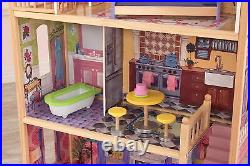 Dollhouse Kayla made of wood with furniture and accessories, play set with dr