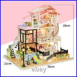 Dollhouse Kit New Offer Wooden Miniature 124 Barbie Doll House Kit Gift Toy