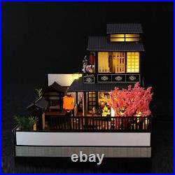 Dollhouse Miniature with Furniture CUTEBEE DIY Wooden Dollhouse Kit Plus Dust Pr