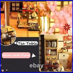Dollhouse Miniature with Furniture CUTEBEE DIY Wooden Dollhouse Kit Plus Dust Pr