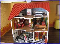 Dollhouse UNIQUE with Lundy furniture, dollhouse