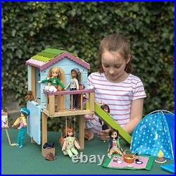 Dollhouse Wooden Tree House Dolls Wooden Doll House Playset