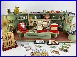 Dollhouse department store around 1950 cashier doll chair many accessories from estate