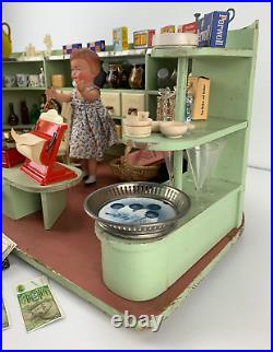 Dollhouse department store around 1950 cashier doll chair many accessories from estate