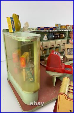 Dollhouse department store around 1950 cashier doll chair many accessories from estate