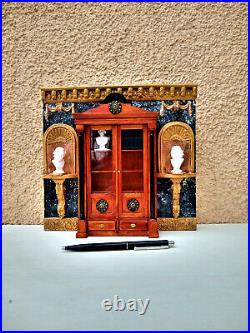 Dollhouse miniature 112 bookcase Biedermeier Empire dollhouse OOAK