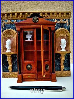 Dollhouse miniature 112 bookcase Biedermeier Empire dollhouse OOAK