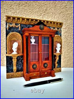 Dollhouse miniature 112 bookcase Biedermeier Empire dollhouse OOAK