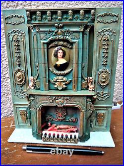 Dollhouse miniature 1/12 fireplace gorgeous piece LED OOAK dollhouse