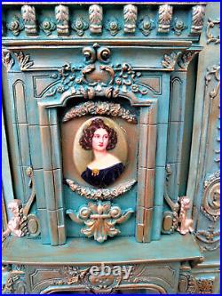 Dollhouse miniature 1/12 fireplace gorgeous piece LED OOAK dollhouse