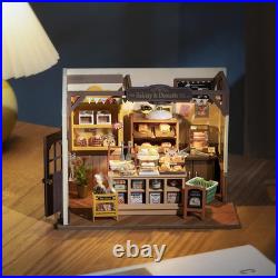Dollhouses Becka'S Baking House Miniature Wooden Doll House Kit with Furniture W