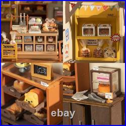 Dollhouses Becka'S Baking House Miniature Wooden Doll House Kit with Furniture W