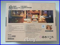 Dollhouses Becka'S Baking House Miniature Wooden Doll House Kit with Furniture W