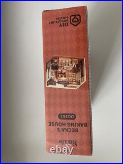 Dollhouses Becka'S Baking House Miniature Wooden Doll House Kit with Furniture W
