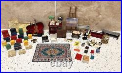 Dolls House 112th Violin Easel Typewriter Briefcase Books Lamp 50+ pc Study Set Dolls House 112th Violin Easel Typewriter Briefcase Books Lamp 50+ pc Study Set