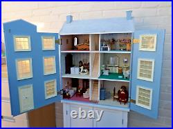 Dolls House Large Wooden Dollhouse Complete with Furniture & Accessories