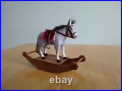 Dolls House Miniature Handmade Wooden Rocking Horse Donkey 1 12 Scale