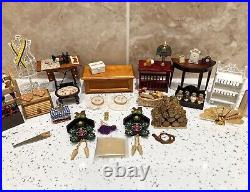 Dolls House Miniatures 112th Scale Mixed Furniture & Accessories 30 + Piece Set