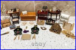 Dolls House Miniatures 112th Scale Mixed Furniture & Accessories 30 + Piece Set