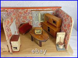 Dolls house/dollhouse wooden toy factory Grünhainichen 1960