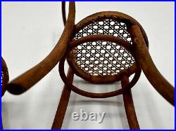 Dolls house miniature 112 ARTISAN pair of wooden bistro chairs