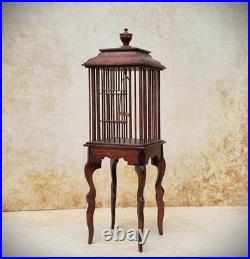 Dolls house miniature 112 Exquisite Wooden Bird Cage Stand David Krupick