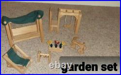 ECL/Large Wooden Dolls House plus variety of accessories, pet/smoke free home