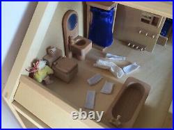 ELC Wooden Dolls House & Basement Plus Furniture & Figures -Boxed -Excellent Con