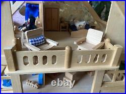 ELC Wooden Dolls House plus lots of funiture