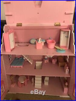 ELC Wooden Rosebud Dolls House And Furniture And Familys Flower Shop EXCELLENT