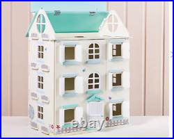 EXTRA LARGE, blue, wooden light up dolls house. 4 floors 84cm. Last ONE. Perfect