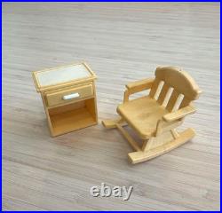 Early Rare Wooden Sylvanian Family Deluxe House Furniture Doll with Box