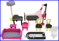 Enchanted Wooden Doll House for Girls Complete with Furniture & Accessories