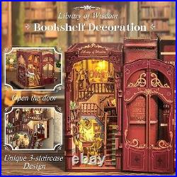 Exquisite 3D Wooden Book Nook Kit with Dust Cover Craft Your Library Escape Exquisite 3D Wooden Book Nook Kit with Dust Cover Craft Your Library Escape