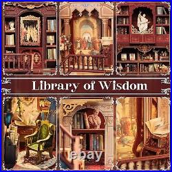 Exquisite 3D Wooden Book Nook Kit with Dust Cover Craft Your Library Escape