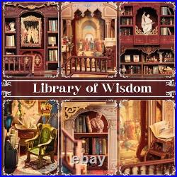Exquisite 3D Wooden Book Nook Kit with Dust Cover Craft Your Library Escape