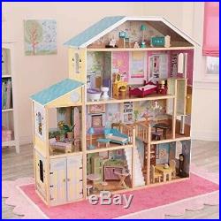 Extra LARGE Mansion Wooden dolls house with furniture and accessories. REDUCED