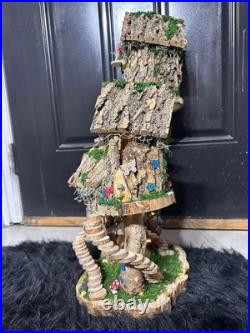 Fairy Doll House 4 Plex One Of A Kind Fully Decorated With Lights Fairy House