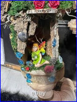 Fairy Doll House 4 Plex One Of A Kind Fully Decorated With Lights Fairy House