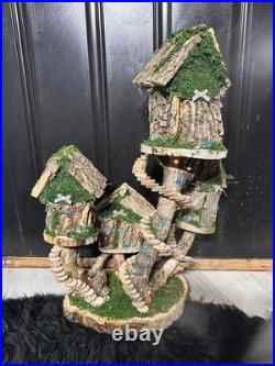 Fairy Doll House 4 Plex One Of A Kind Fully Decorated With Lights Fairy House
