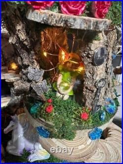 Fairy Doll House 4 Plex One Of A Kind Fully Decorated With Lights Fairy House