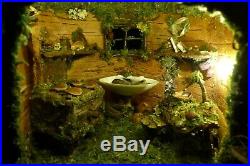 Fairy House Fairy Garden, Fairy Lights, Dollhouse, Wooden Sculpture