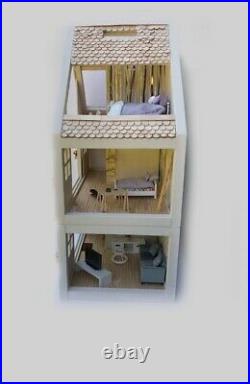 Fully Furnished Restored Wooden dolls house