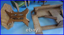 Furniture dollhouse Wilhelminian period Art Deco wood oak around 1900/10 (f024-1856)